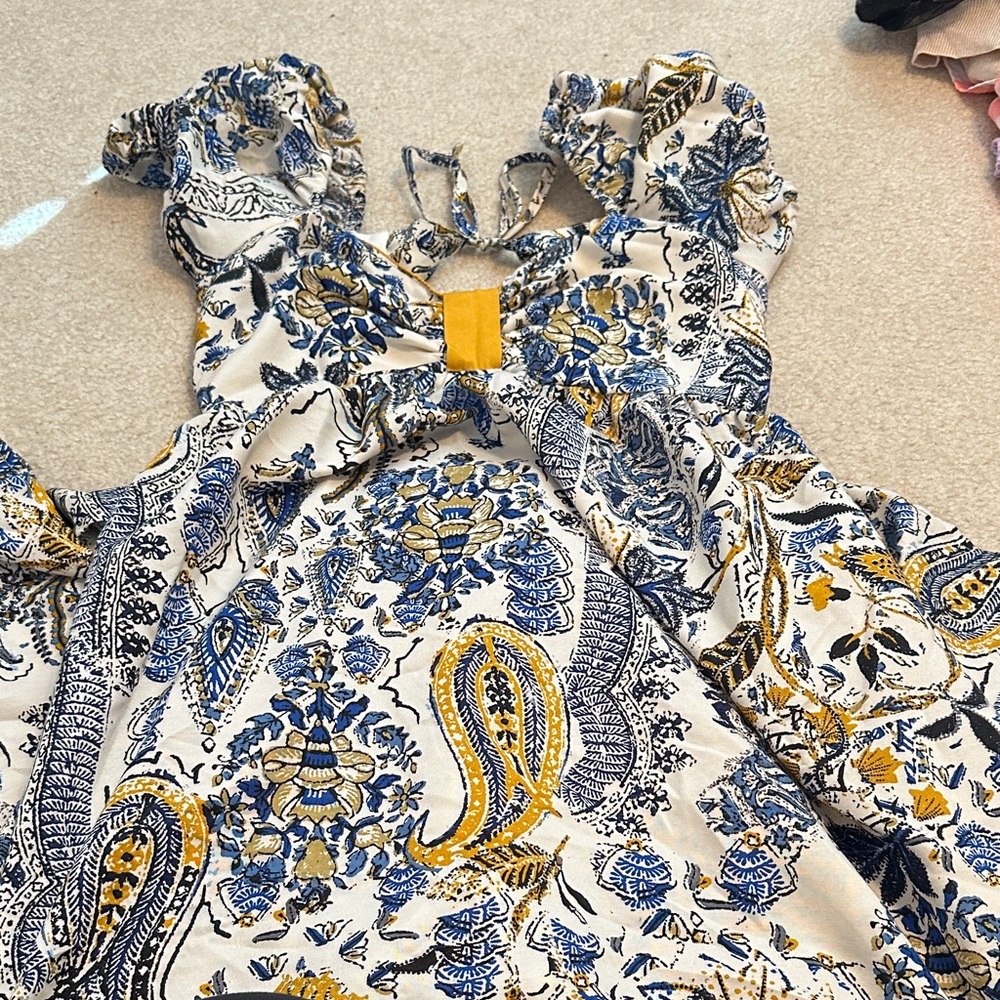 Band of the Free Floral Blue and Yellow Dress